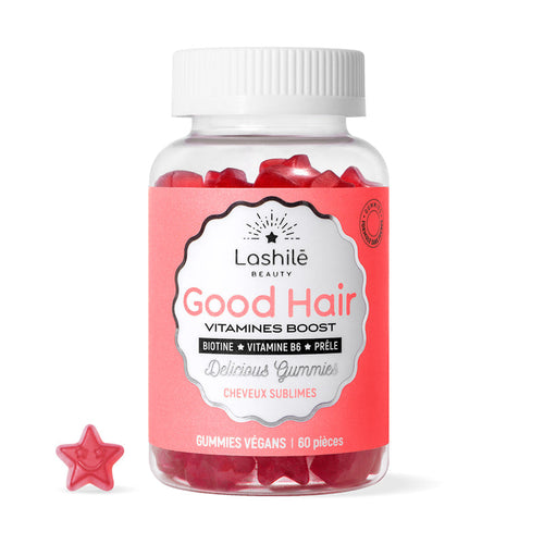 Gummies Good Hair Lashilé Beauty - Pousse et fortification des cheveux - Cure 1 mois